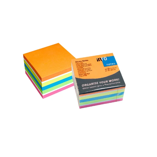 NOTA ADH 3X3 INFO NOTES NEON SURT. 100H