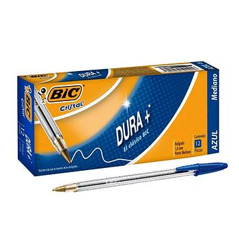 BOLIGRAFO AZUL BIC CRISTAL MEDIANO (CAJA)