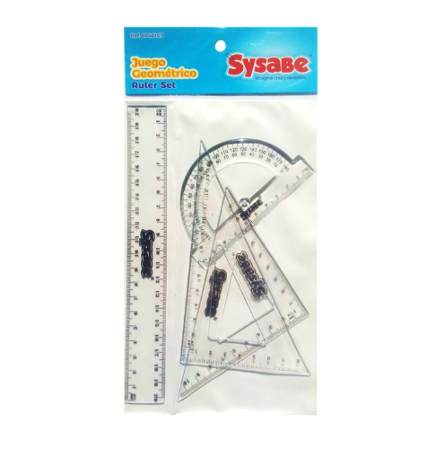 ESTUCHE GEOMETRICO 20CM SYSABE RULER SET