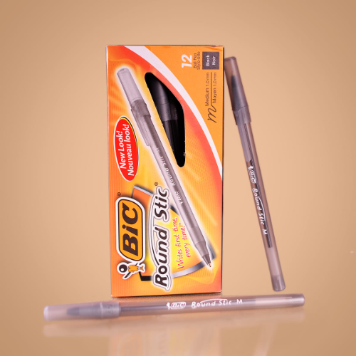 BOLIGRAFO  NEGRO BIC ROUND STIC 12/1 (CAJA)