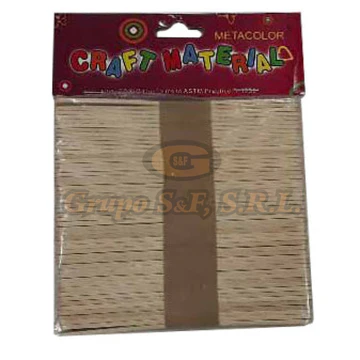 PALITO MADERA NATURAL JUMBO METACOLOR