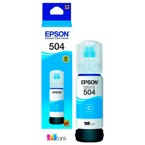 TINTA EPSON 504 AZUL ORIGINAL SELLO AZUL
