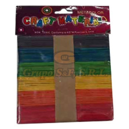PALITO MADERA COLOR SURT JUMBO METACOLOR