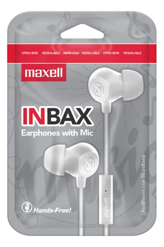 AUDIFONO MAXELL C/MICROFONO BLANCO