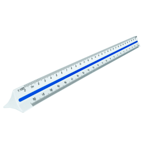 REGLA ESCALA PLAST. 12"30 CMS.C/EST.SYSAB