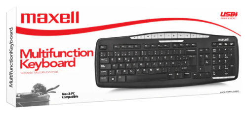 TECLADO MAXELL KB-100 USB MULTIFUNCIONAL