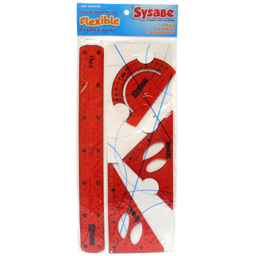 ESTUCHE GEOMETRICO 20CM FLEXIBLE SYSABE