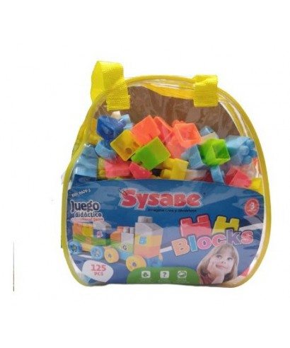 JUEGO BLOQUES 125PZ.BOLSA PLASTICA SYSABE