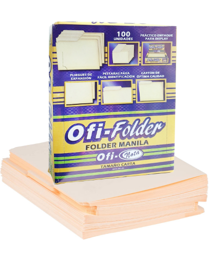 FOLDERS  MANILA   8-1/2"X11 OFI-FOLD.240035