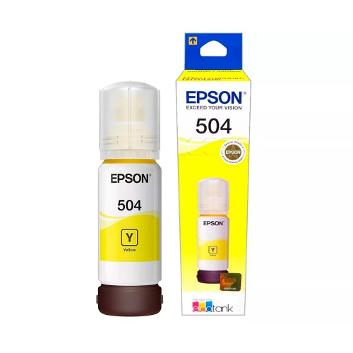 TINTA EPSON 504 AMARILLO ORIGINAL SELLO AZUL