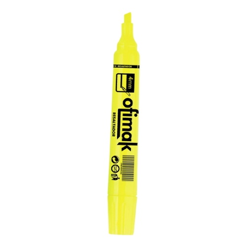 RESALTADOR AMARILLO PLANO OFIMAK (U.D)