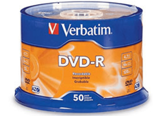 DVD-R VERBATIM LIFE SERIES 16X, PRINTEABLE WH HUB, IJP, 50PK