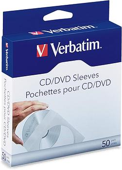 VERBATIM SOBRE EN PAPEL BLANCO VENTA POR PK. 50PK