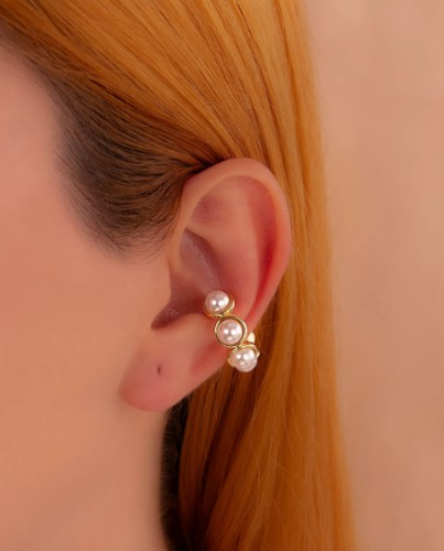 Ear Cuff Perlas Dorado Ref:E070