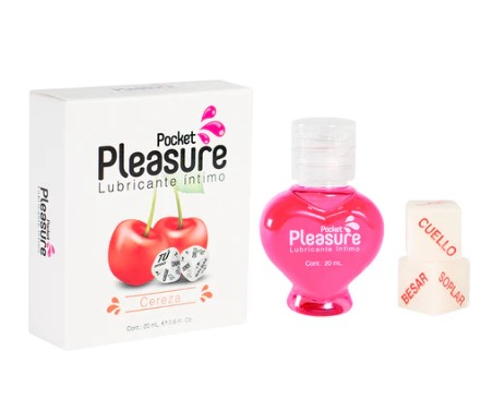 LUBRICANTE CEREZA X 20 ML Y DADOS POCKET