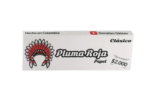 Pluma Roja Papel Clasico