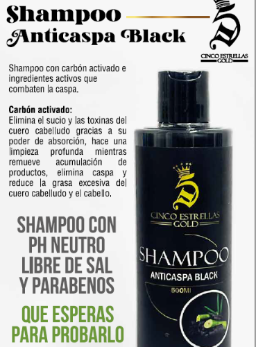 5 ESTRELLAS  SHAMPOO ANTICASPA