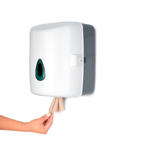 DISPENSADOR TOALLA ROLLO FLUJO CENTRAL