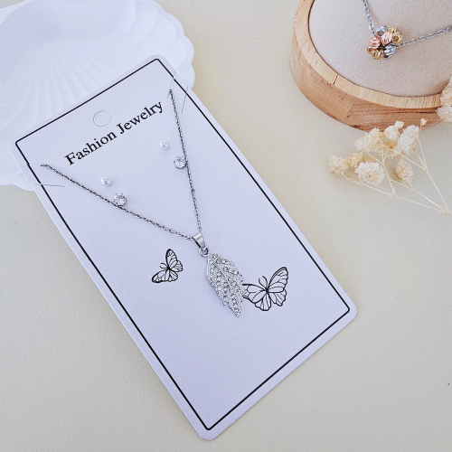 PM26 Set Collar  Aros  Dije Hoja