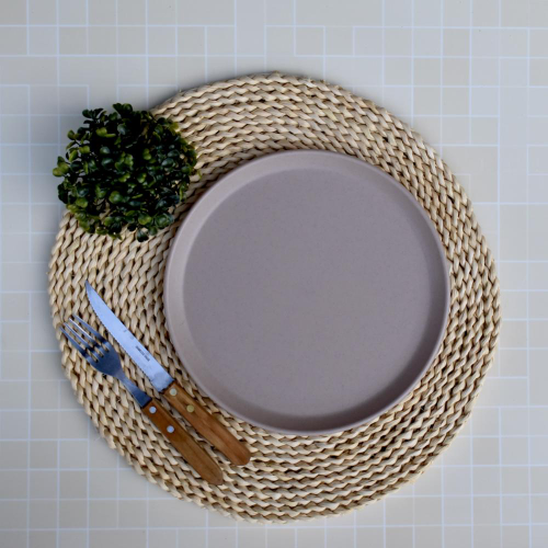 1040 Plato Grande Plastico Bambu