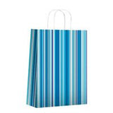 445 bolsa  Papel Rayas Azules 22x30