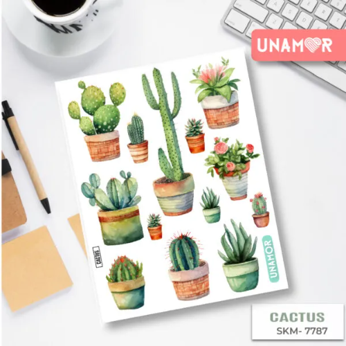 7787C  MINI STICKER CACTUS