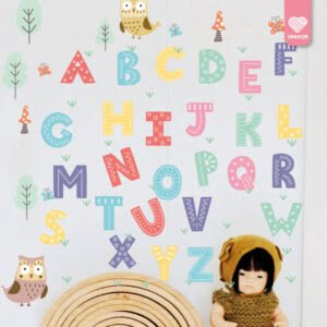 3162  PLANCHA LETRAS Y BUHOS 60x60