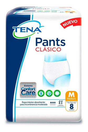 TENA PANTS TALLA M X 8