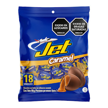 100008 - CHOCOLATINA JET CARAMELO X 18