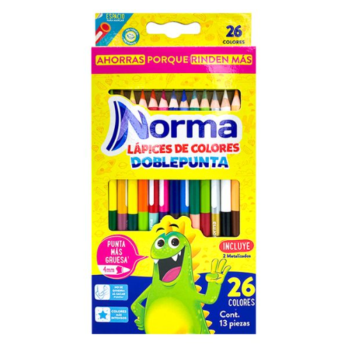 150008 - CAJA COLORES NORMA DOBLE PUNTA X 13