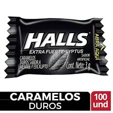 100031 - CARAMELO HALLS NEGRO MENTOL EUCALIPTO X 3G