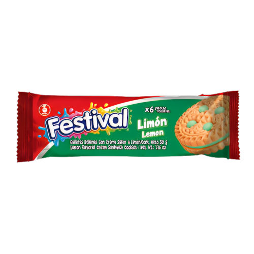 100033 - GALLETA FESTIVAL LIMON 6 X 50 GR