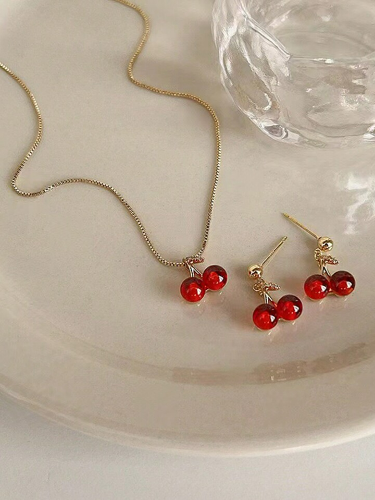 SET X 3 JOYERIA CEREZA