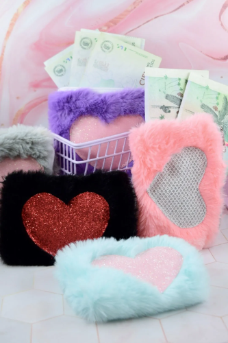 MONEDERO PELUCHE CORAZON