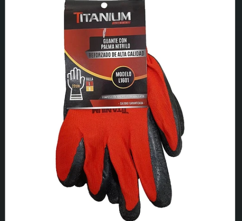 GUANTES DE NITRILO ROJO