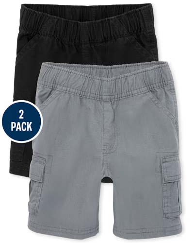 Children's Place - Pantalones Cortos - Cargo Shorts - paquete de 2
