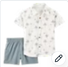Carters - conjunto - azul palm trees - 3T