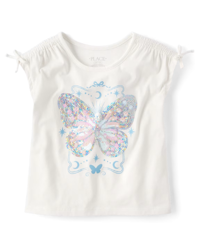Children's Place - T Shirt - Sequin - Mariposa - XS (4)