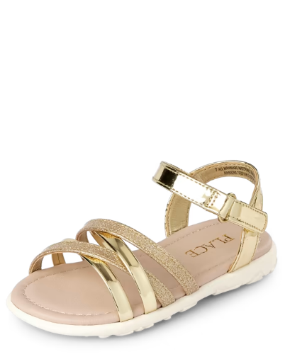Children's Place - Sandalias Gold - Talla 6