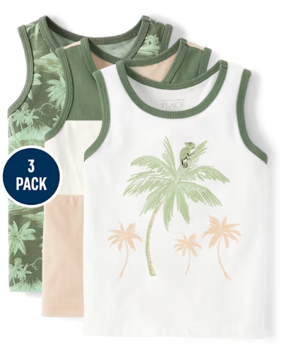 Children's Place - Camiseta 3 pck - Safaria