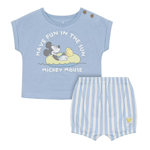 Disney - Conjunto - Mickey Mouse Azul - 3-6 Meses
