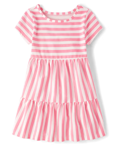 Children's Place - Vestido - Striped - M (7/8)