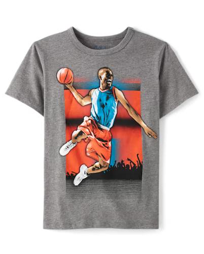 Children's Place - T Shirt - Basketball Gris - S (5/6)