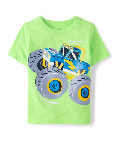 Children's Place - T Shirt - Green Monster Truck