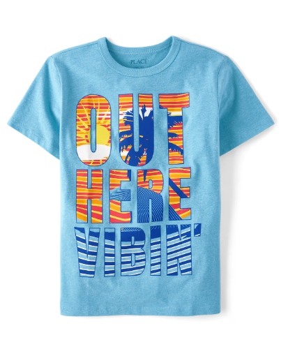 Children's Place - T Shirt - Out Here Vibin- XS (4)