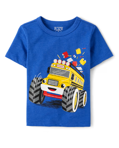 Children's Place - T Shirt - Azul Monster Truck