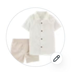 Carters - Conjunto - Kahki pantalones/blanco polo - 4T