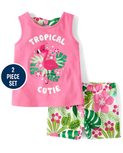 Children's Place - Conjunto - Tropical - 4T