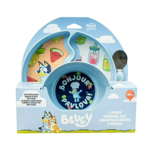 Bluey - 3 piezas - cuenco, plato y cuchara