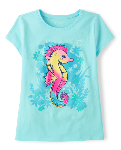 Children's Place - T Shirt - Seahorse Azul - S
